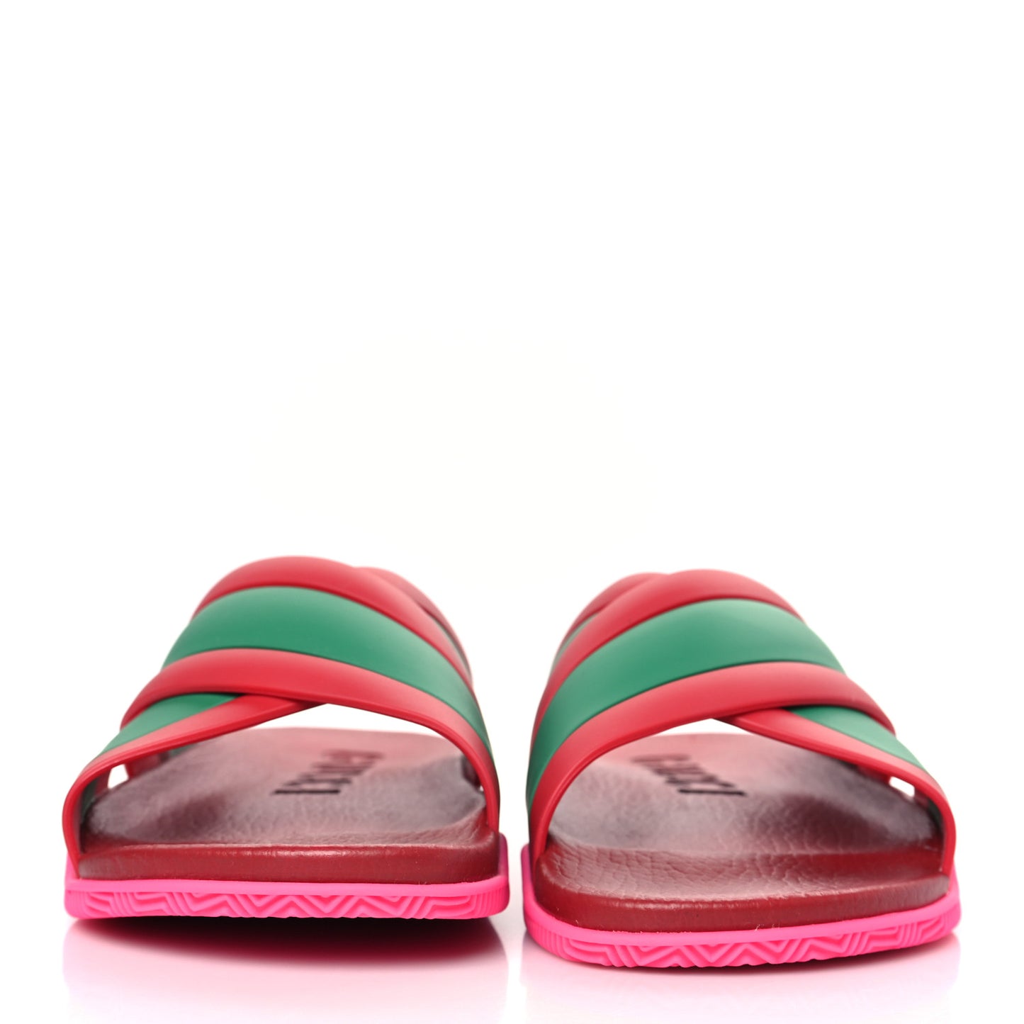 Rubber Web Womens Criss Cross Slide Sandals 40 Coral New Shamarock