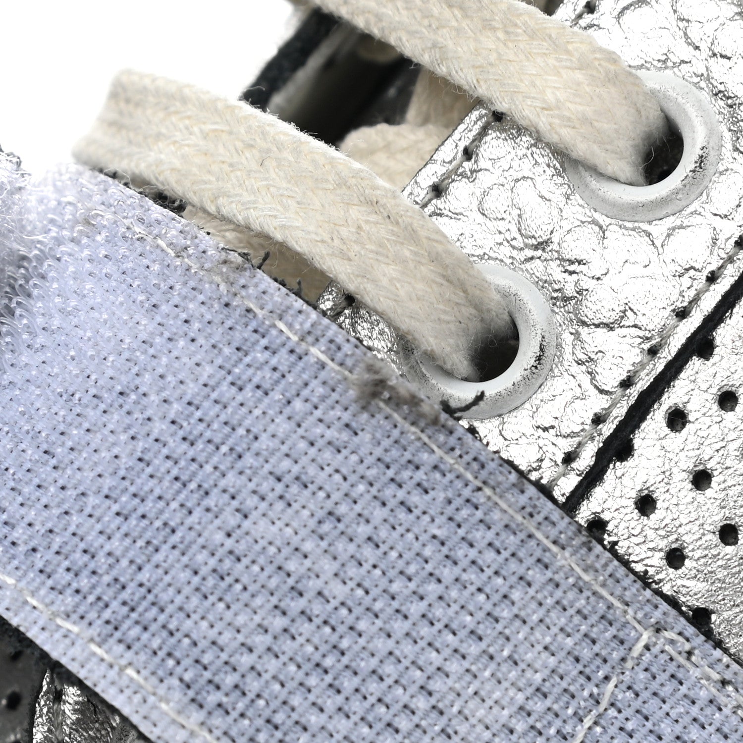 Saint Laurent Calfskin Perforated Womens SL24 Sneakers 39 Argento 11 of 12