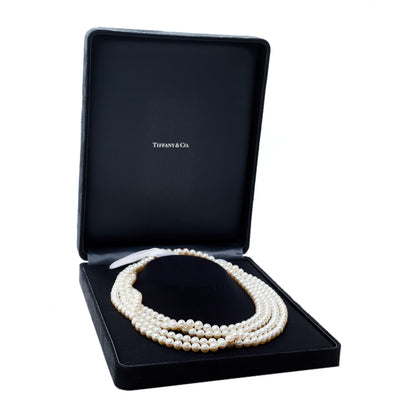 Tiffany Sterling Silver Pearl 6-7mm Ziegfeld Strand Necklace 80" 8 of 8