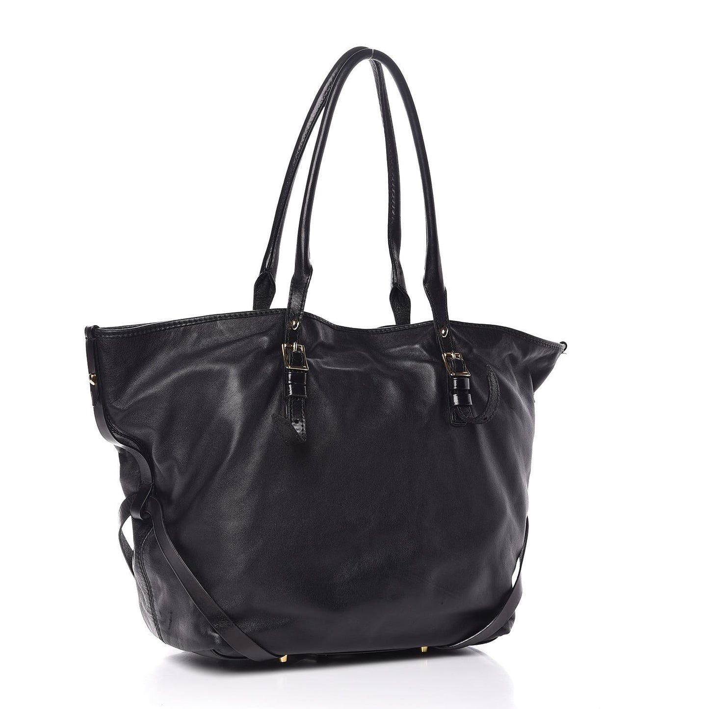 Lambskin Medium East West Tote Black