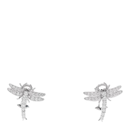 Tiffany Platinum Diamond Dragonfly Earrings 1 of 5