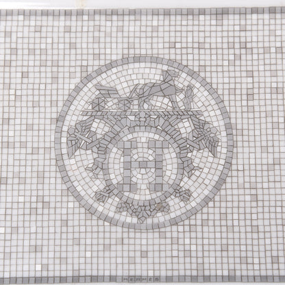 Hermes Porcelain Mosaique Au 24 Sushi Plate Platine 4 of 8