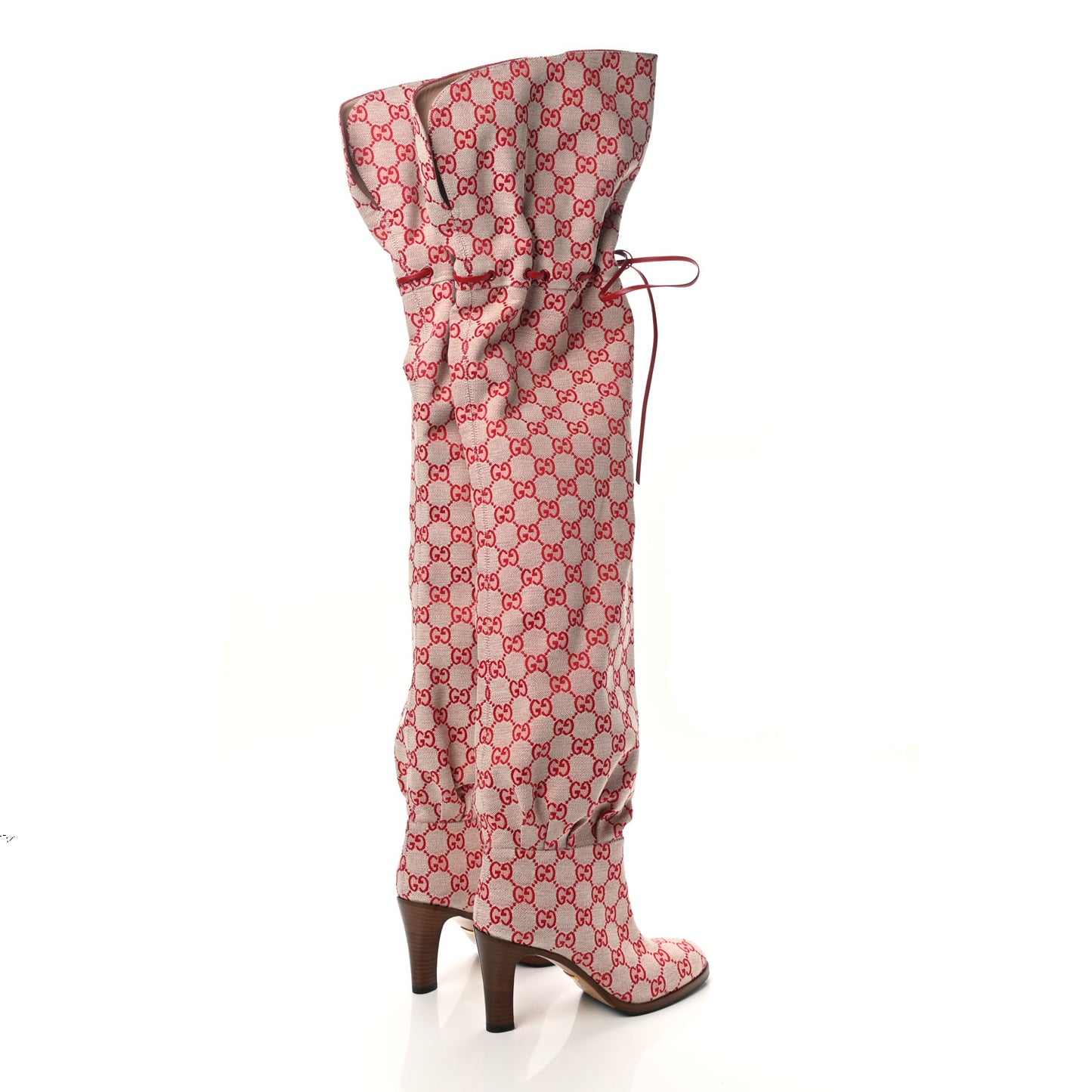 Monogram Over The Knee Boots 36 Gardenia Hibiscus Red