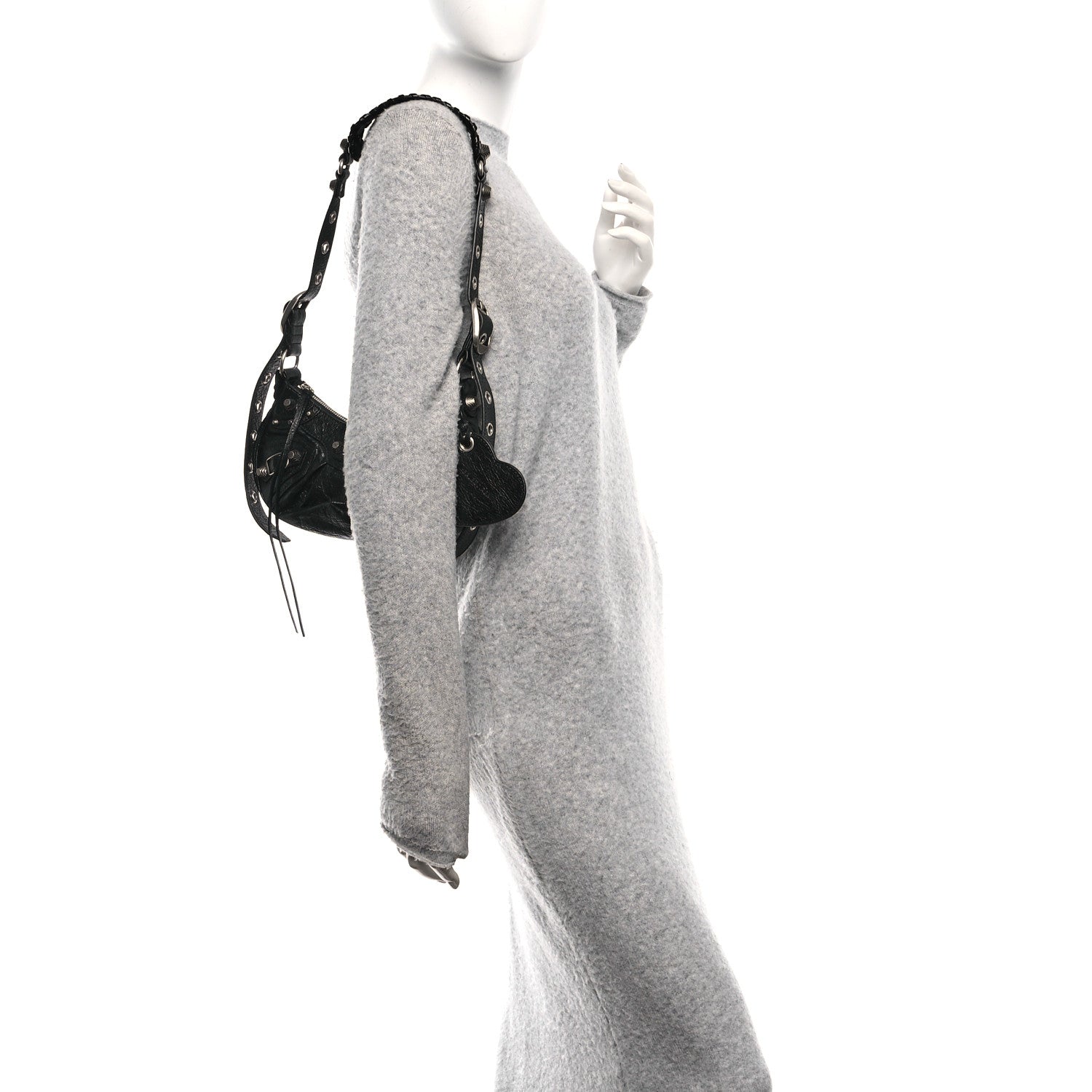 Balenciaga Agneau Arena Le Cagole Shoulder Bag XS Black 2 of 11