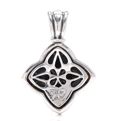 David Yurman Sterling Silver 18K Yellow Gold Black Onyx Quatrefoil Enhancer 3 of 3