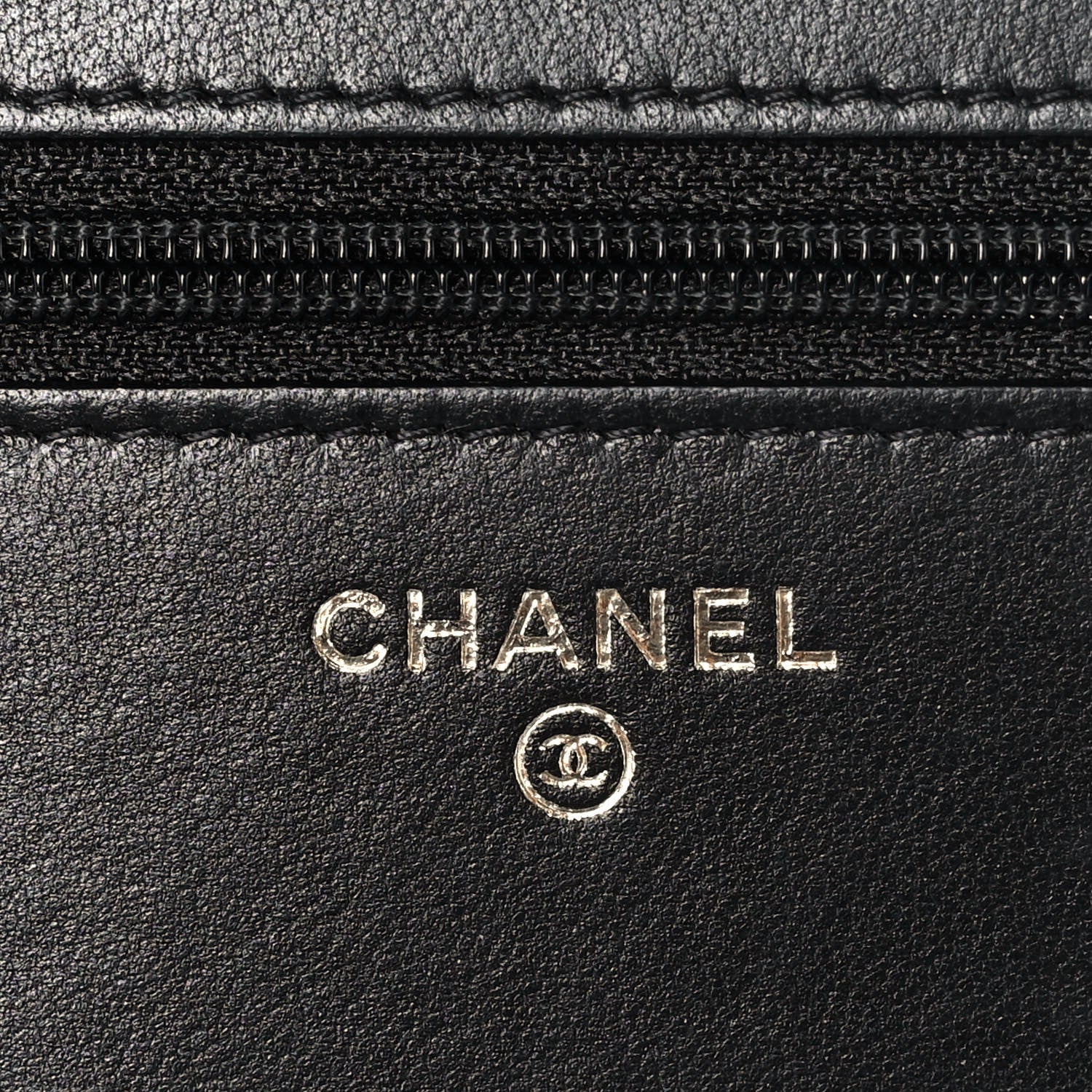 Chanel Calfskin Chevron Boy Wallet On Chain WOC Black 6 of 10