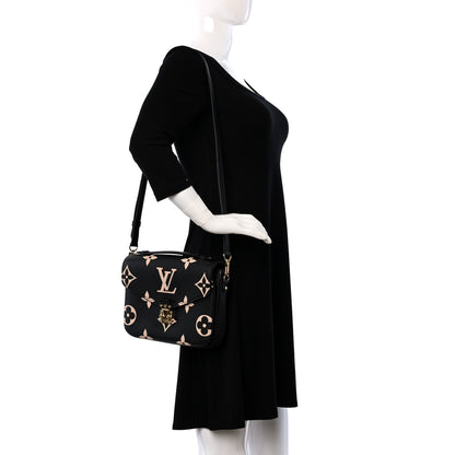 Louis Vuitton Empreinte Monogram Giant Pochette Metis Black Beige 2 of 8