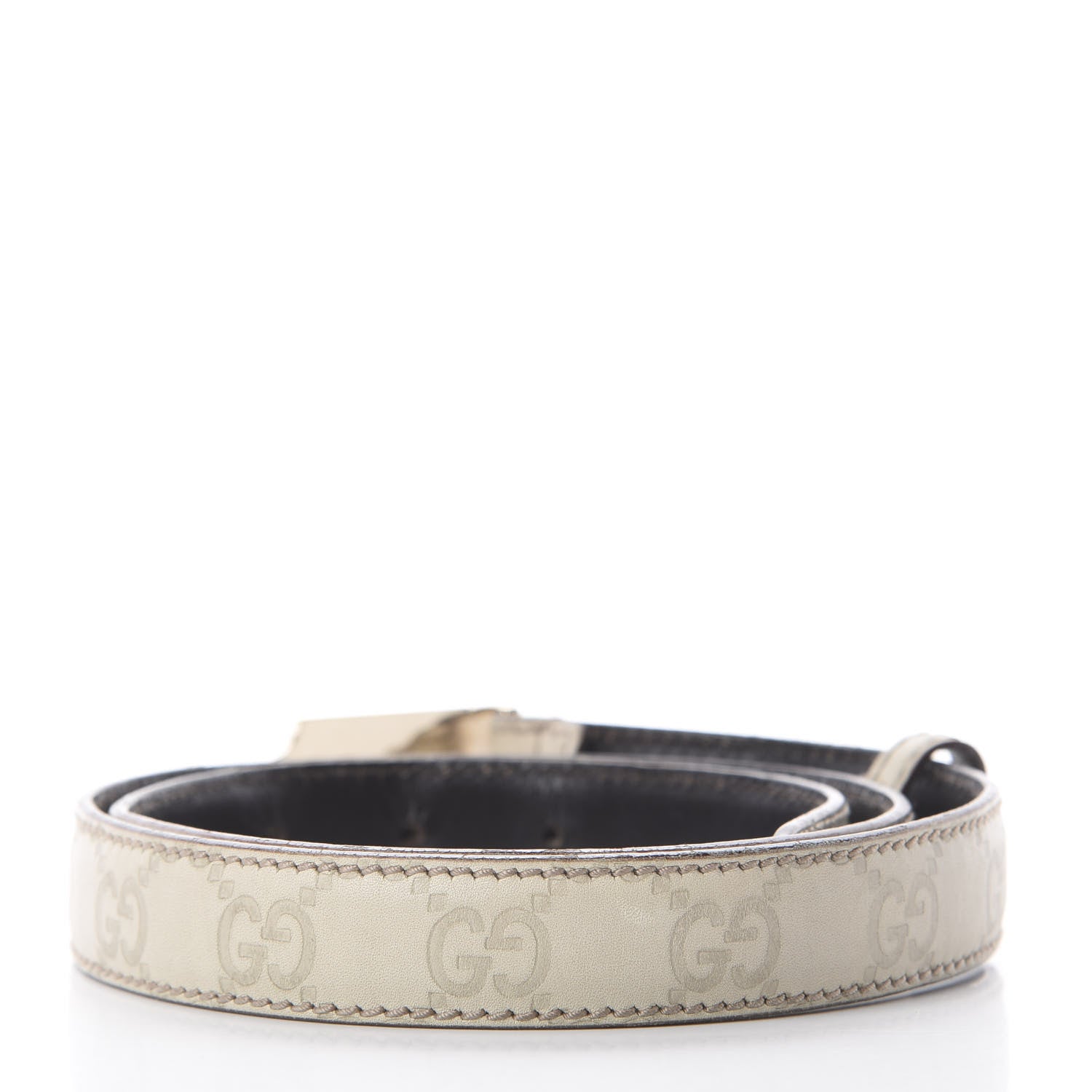 Gucci Guccissima Belt 85 34 Off White 3 of 10