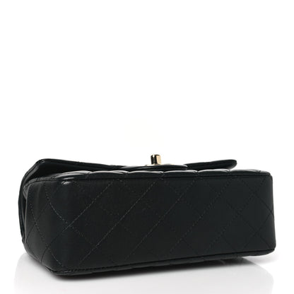 Chanel Lambskin Quilted Mini Top Handle Rectangular Flap Black 4 of 11