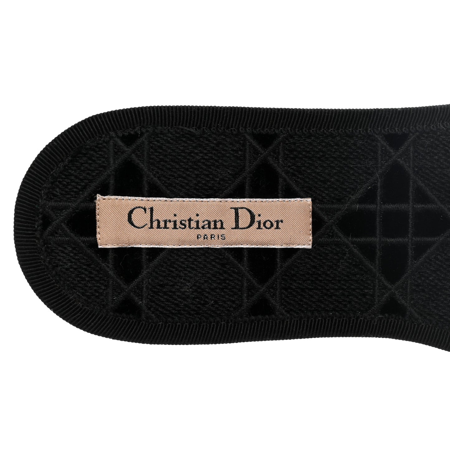Velvet Cannage Chez Moi Slide Sandal 40.5 Black