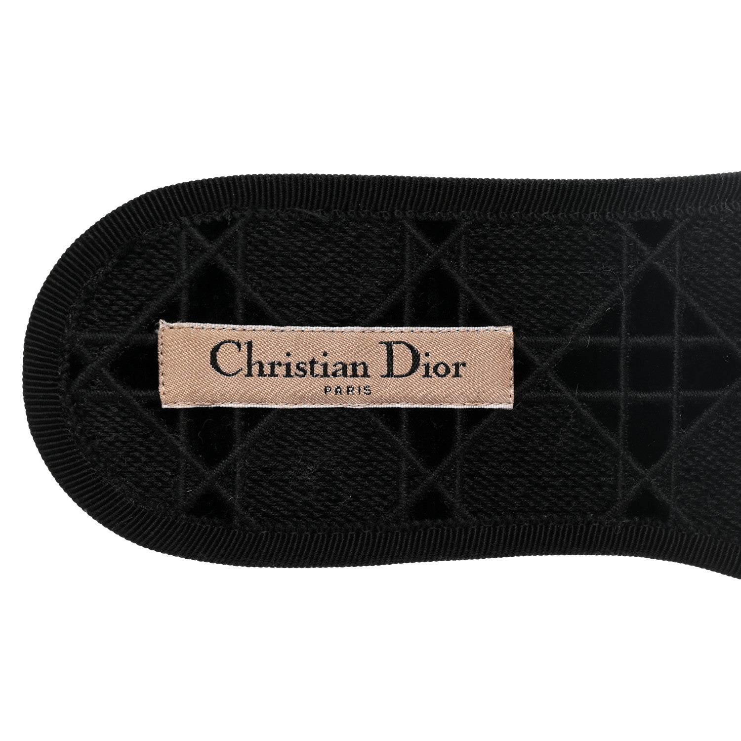 Christian Dior Velvet Cannage Chez Moi Slide Sandal 40.5 Black 9 of 11