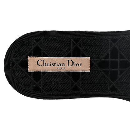 Christian Dior Velvet Cannage Chez Moi Slide Sandal 40.5 Black 9 of 11