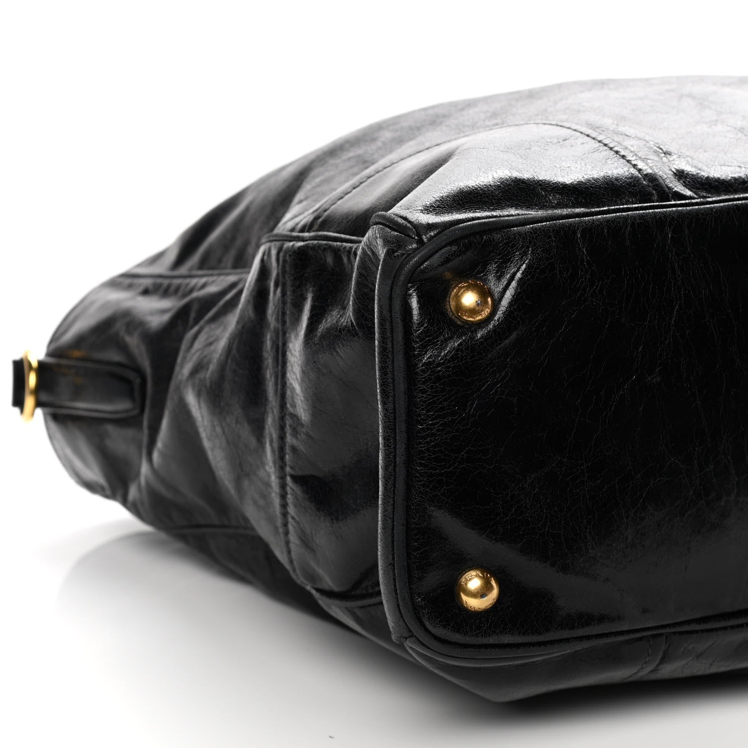 Prada Vitello Shine Tote Black 10 of 15
