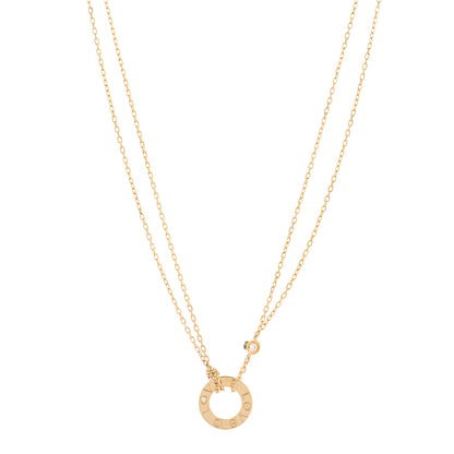 Cartier 18K Yellow Gold 2 Diamond LOVE Necklace 1 of 5