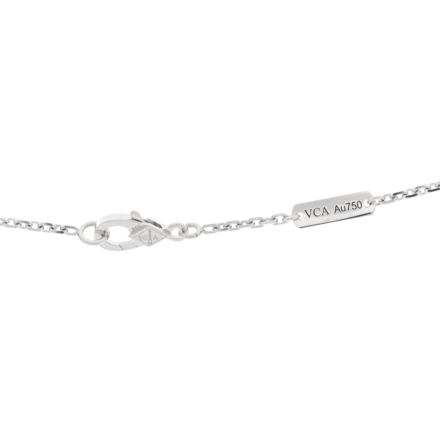 18K White Gold Diamond Small Frivole Pendant Necklace