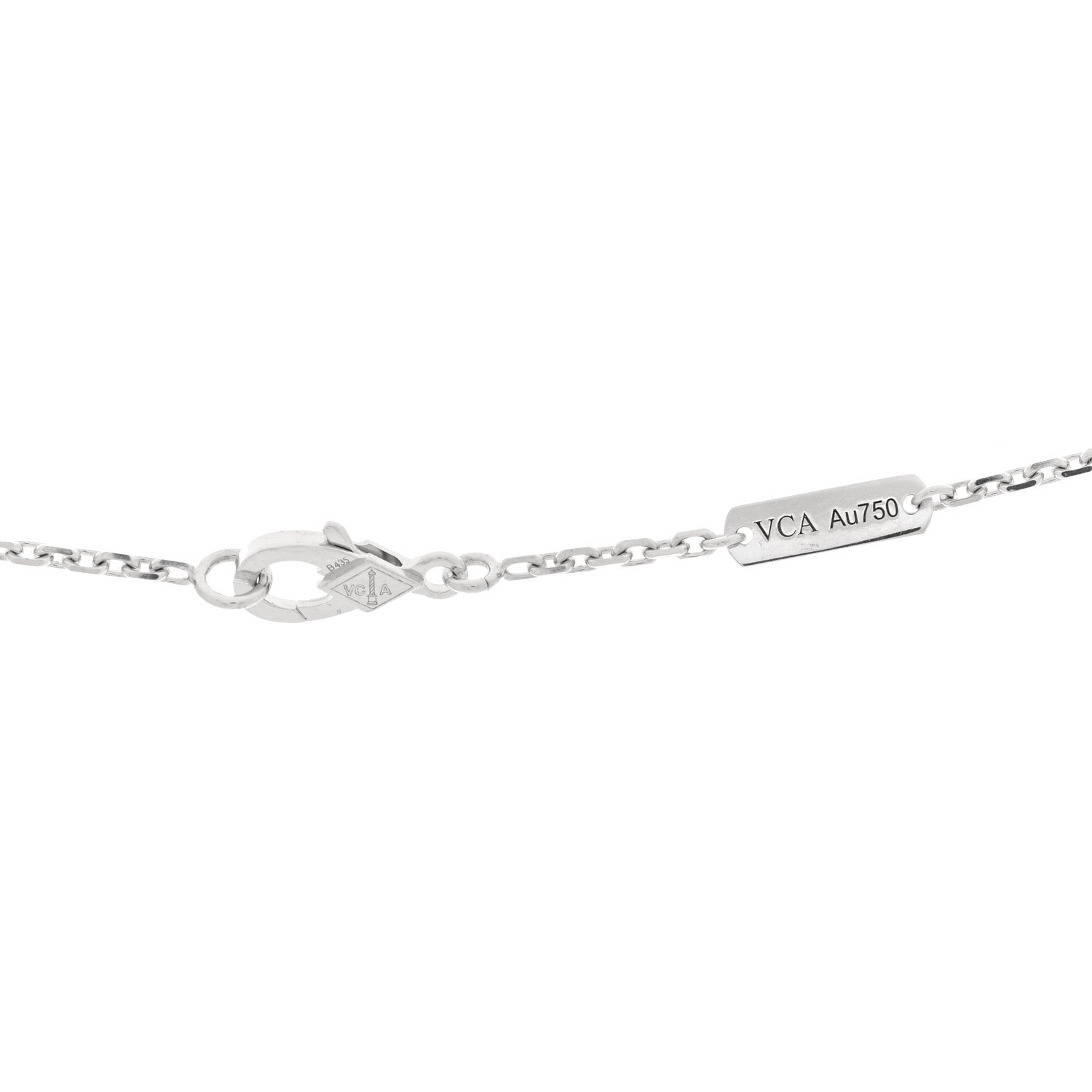 Van Cleef & Arpels 18K White Gold Diamond Small Frivole Pendant Necklace 3 of 4
