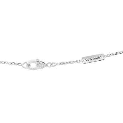 Van Cleef & Arpels 18K White Gold Diamond Small Frivole Pendant Necklace 3 of 4
