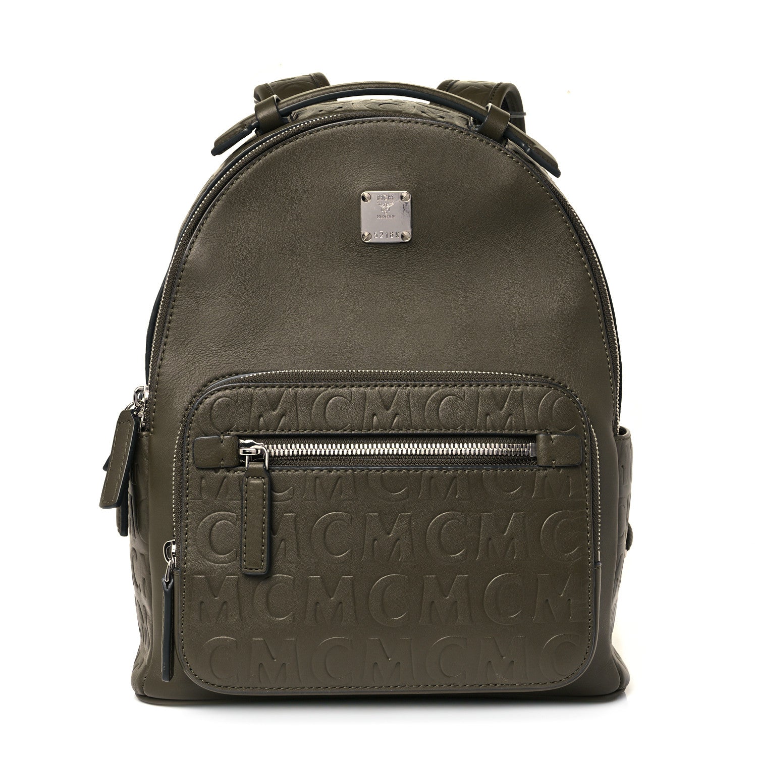 MCM Calfskin Embossed Monogram Backpack Sea Turtle 1 of 6