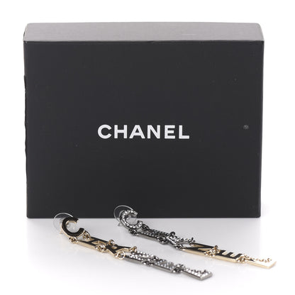 Chanel Crystal Pearl Bright Young Things Earrings Gold Ruthenium 5 of 5