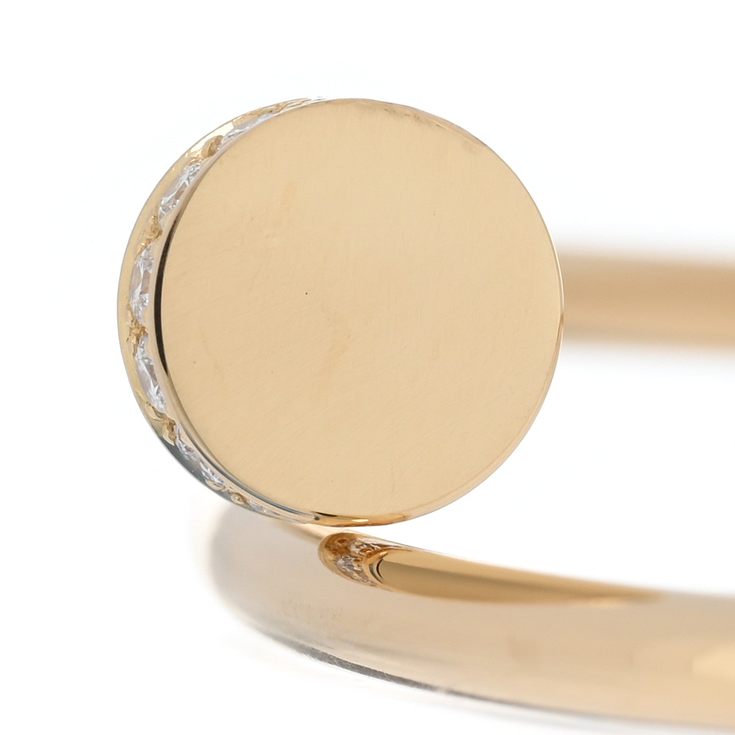 Cartier 18K Yellow Gold Diamond Small Juste Un Clou Bracelet 17 4 of 4