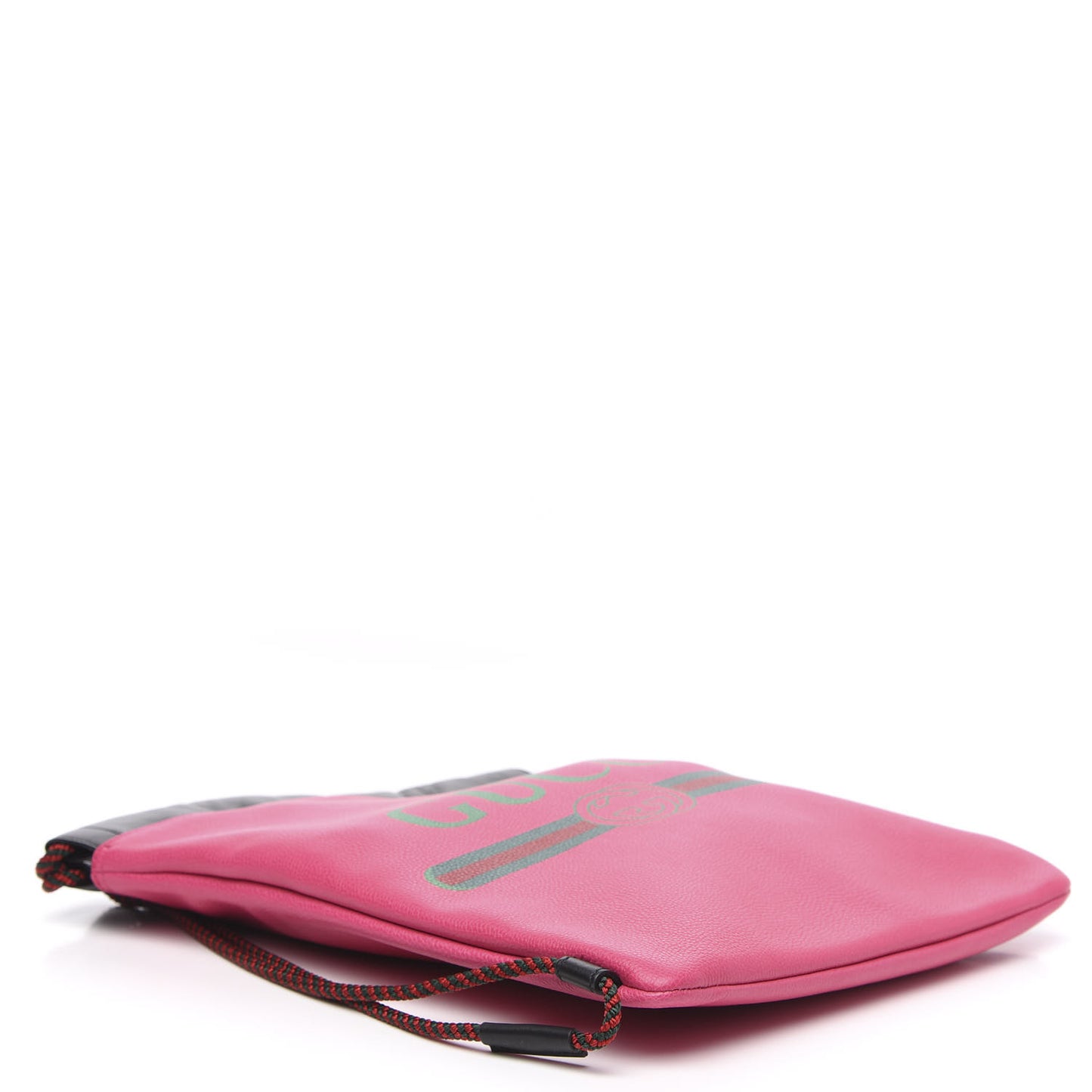 Grained Calfskin Logo Drawstring Backpack Box Pink Green Black