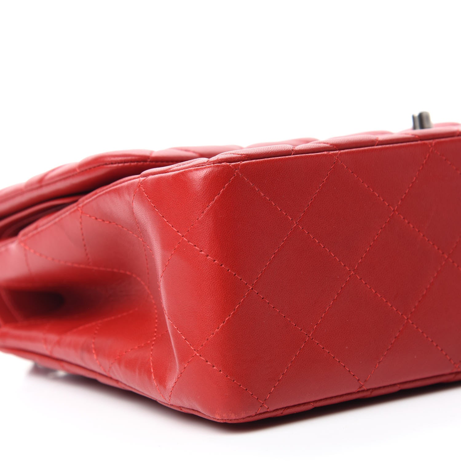 Chanel Lambskin Quilted Jumbo Double Flap Red 6 of 13
