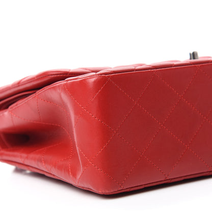 Chanel Lambskin Quilted Jumbo Double Flap Red 6 of 13
