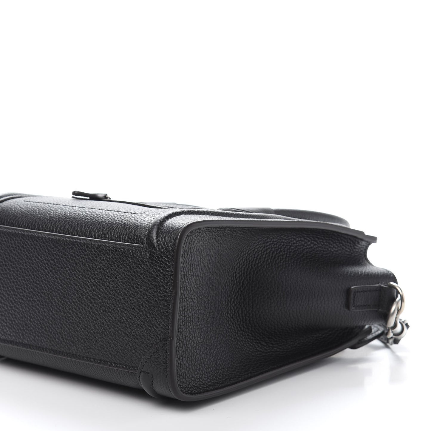 Drummed Calfskin Nano Luggage Black