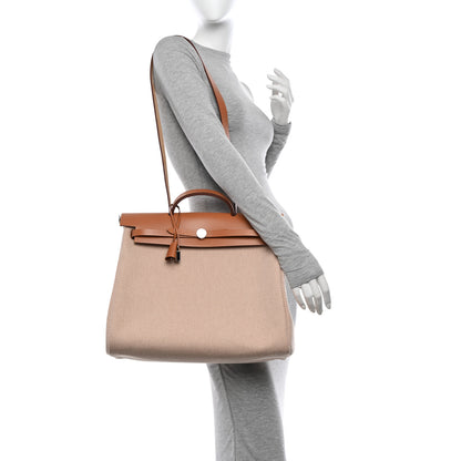 Hermes Vache Hunter Calfskin Criss Viking Herbag Zip Retourne 39 MM Ecru Beige Naturel 2 of 10