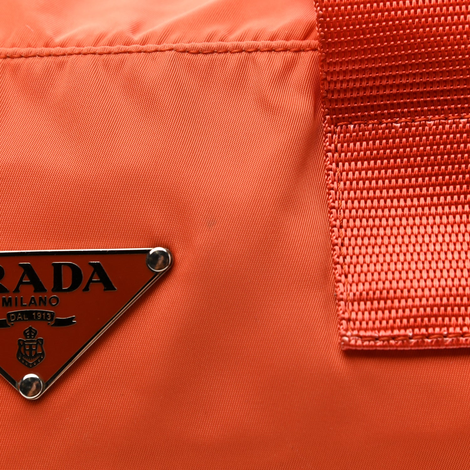 Prada Nylon Vela Sport Duffle Papaya 10 of 16