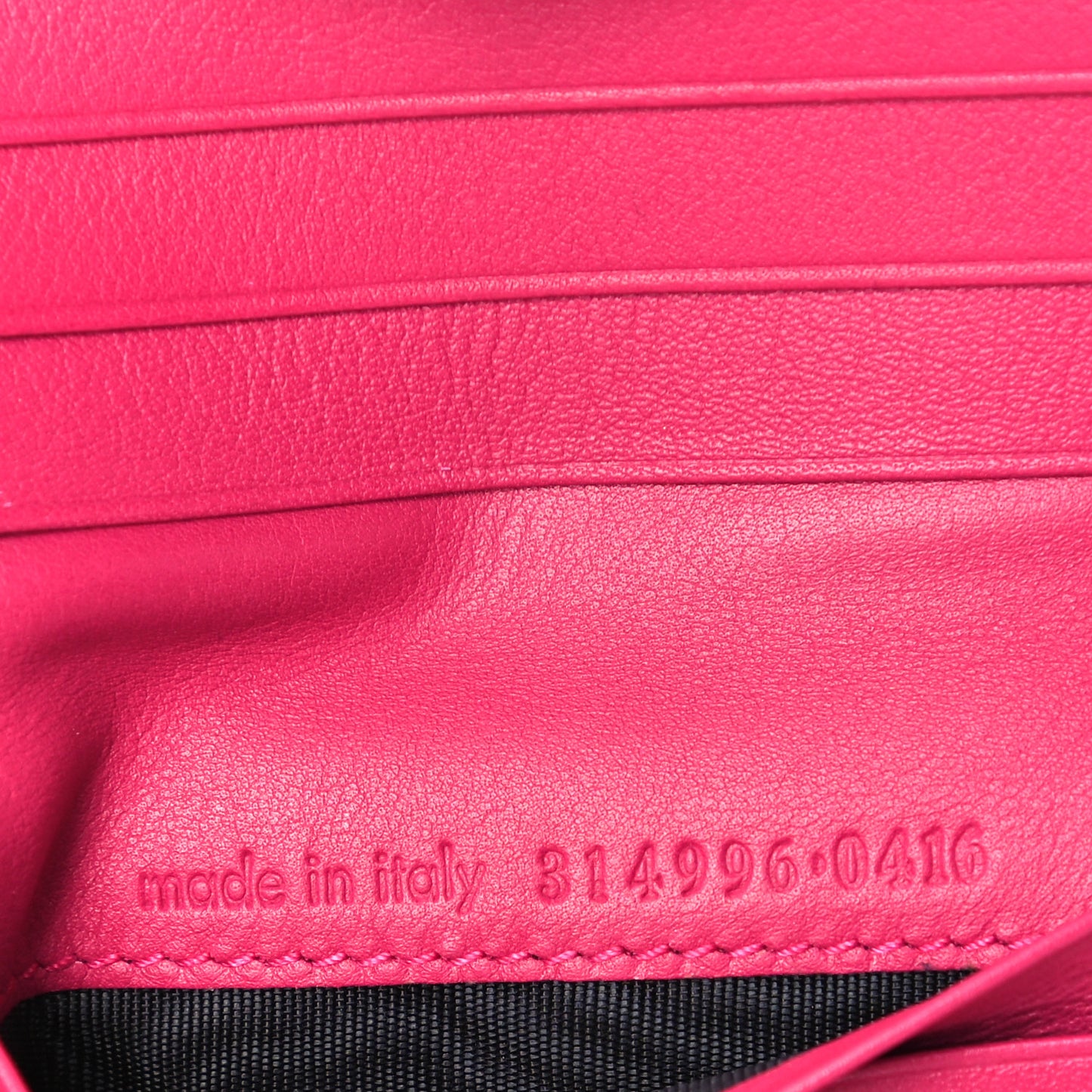 Calfskin Y Line ChYc Compact Wallet Fuchsia