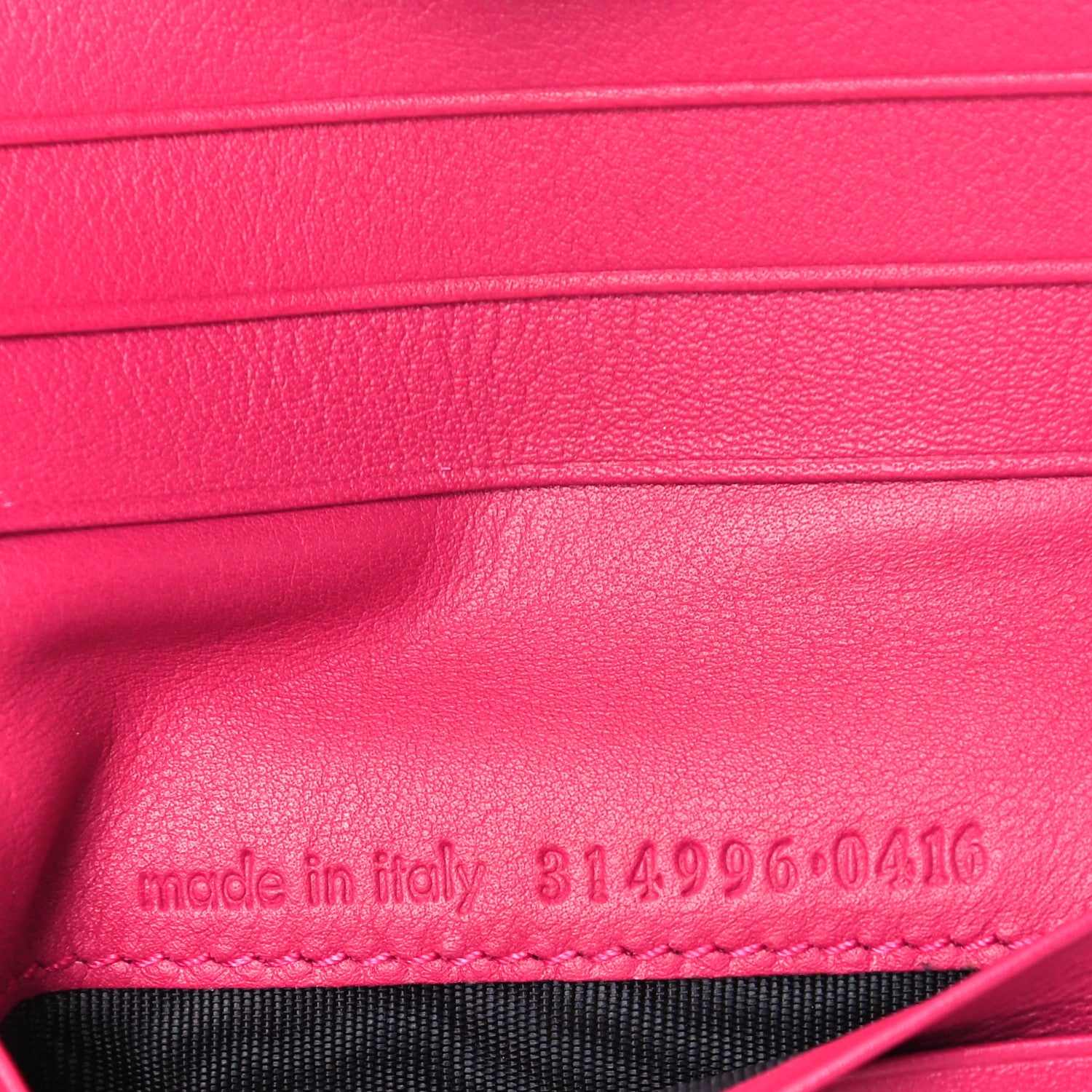 Saint Laurent Calfskin Y Line ChYc Compact Wallet Fuchsia 7 of 9