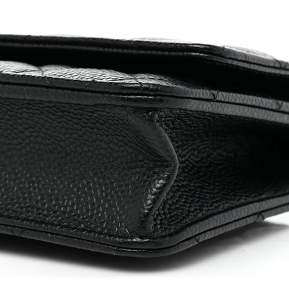 Chanel Caviar Quilted Wallet On Chain WOC Black 9 of 9