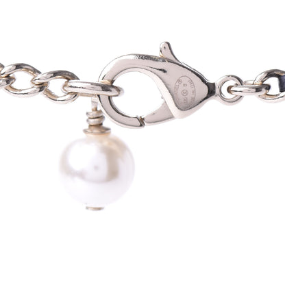 Chanel Lambskin Resin Pearl Dazzling Domino Short Necklace Gold Black 5 of 7