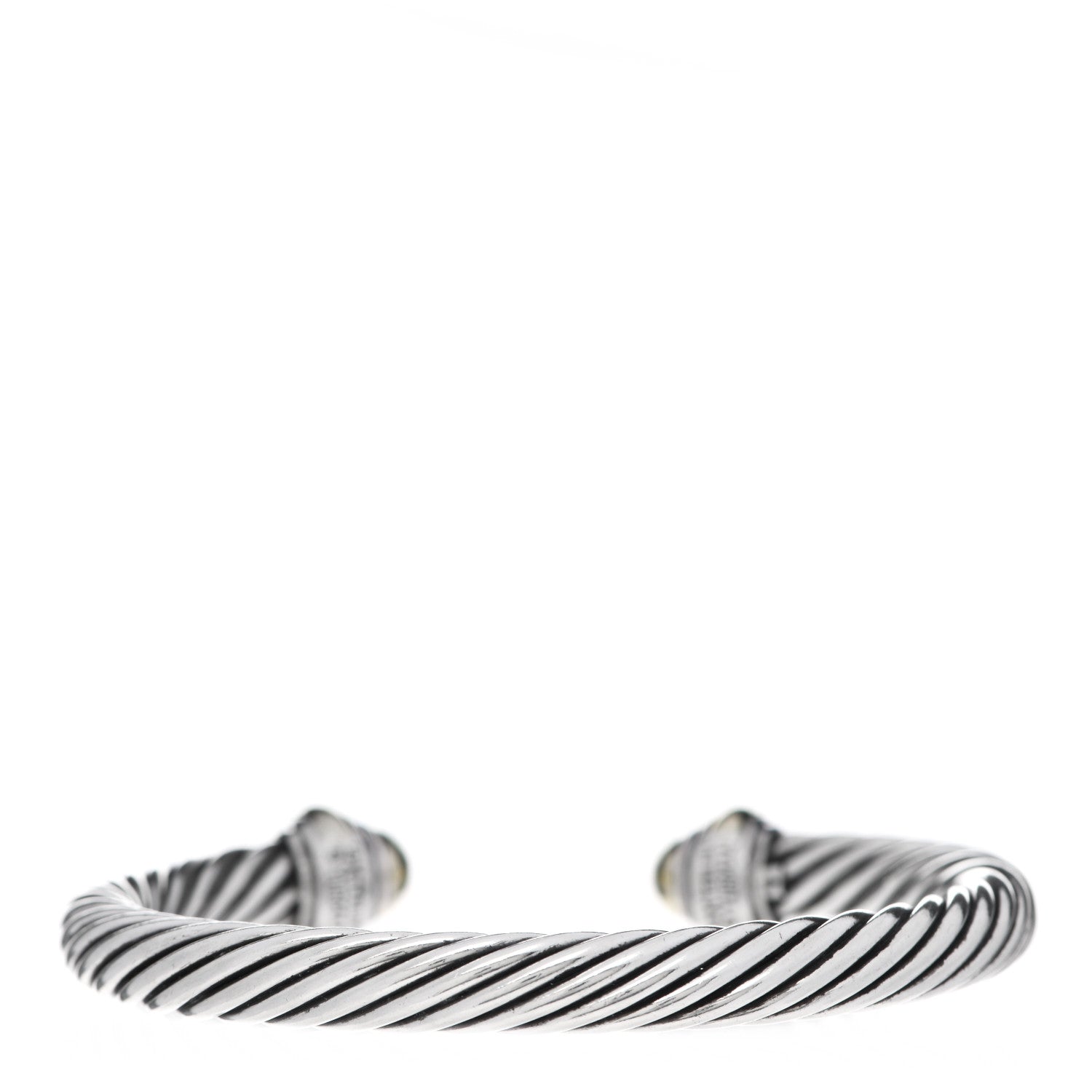 David Yurman Sterling Silver 14K Yellow Gold 7mm Cable Classics Bracelet 4 of 4