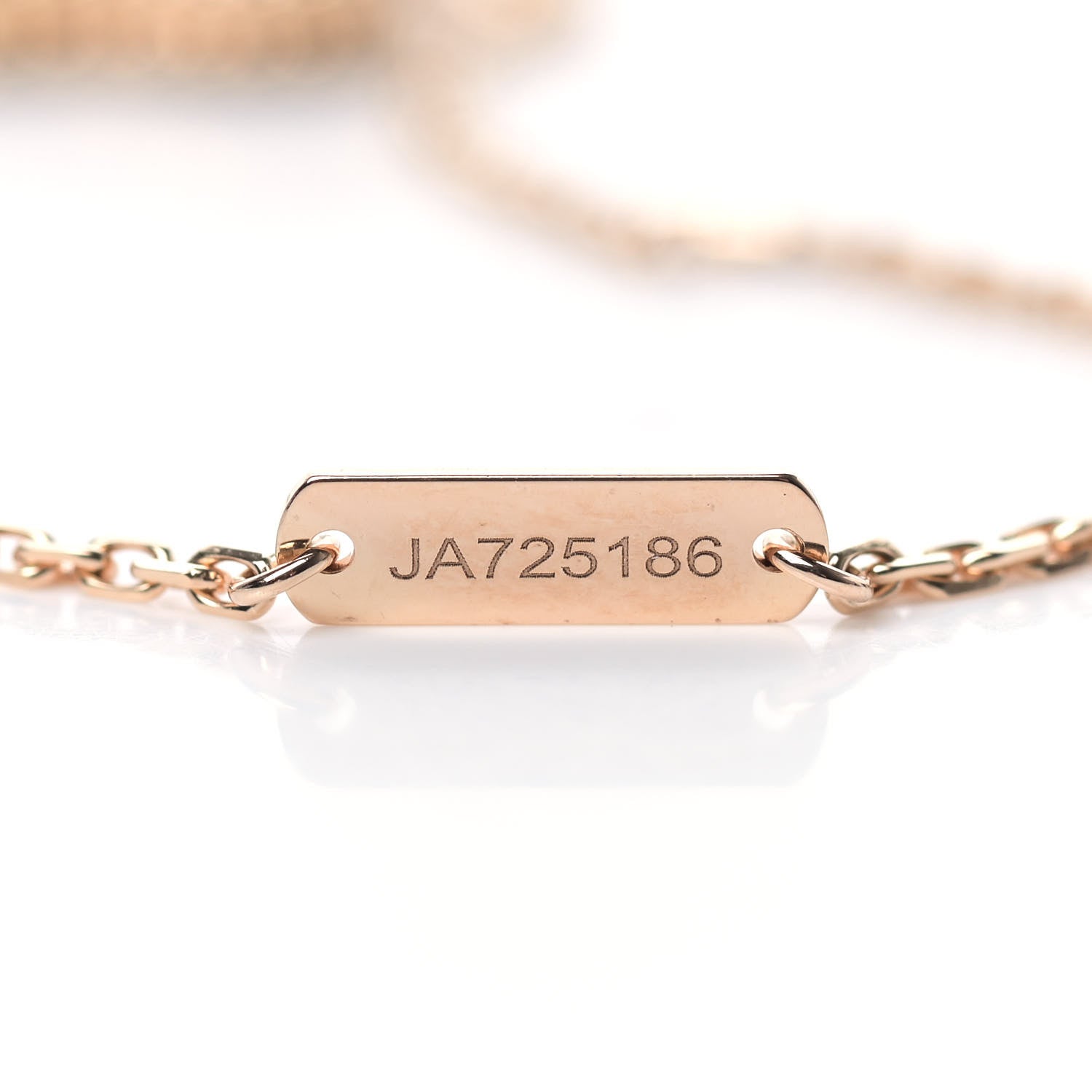 Van Cleef & Arpels 18K Rose Gold Gray Mother of Pearl Vintage Alhambra Pendant Necklace 5 of 6