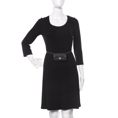 Chanel Caviar Quilted Flap Classic Belt Bag Black 2 of 11