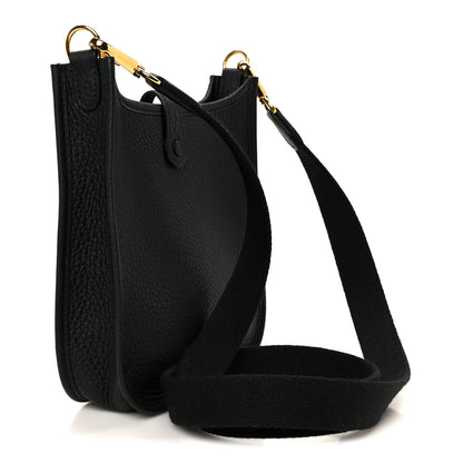 Hermes Taurillon Clemence Evelyne TPM Black 2 of 11