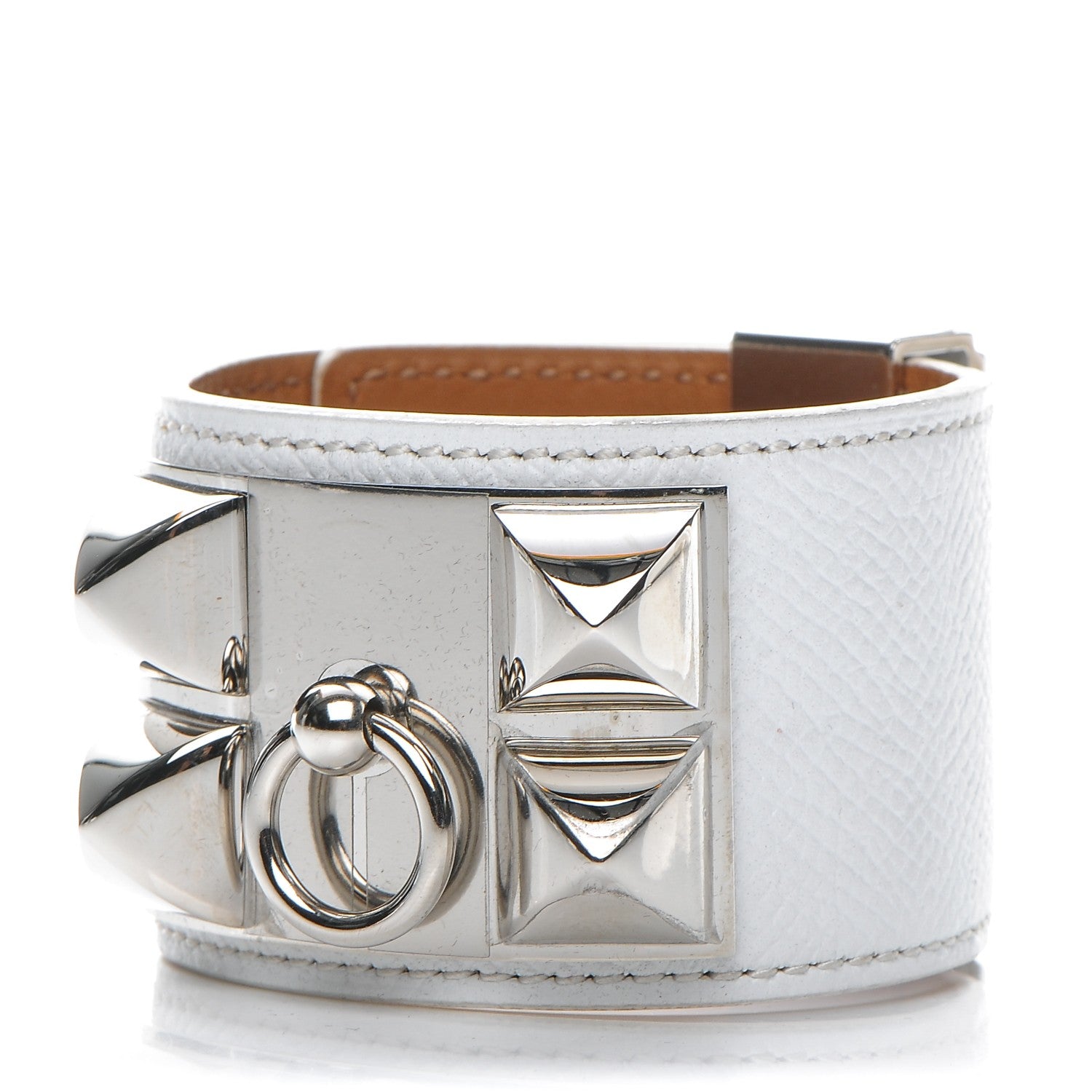 Hermes Epsom Collier de Chien CDC Bracelet T2 White 1 of 9