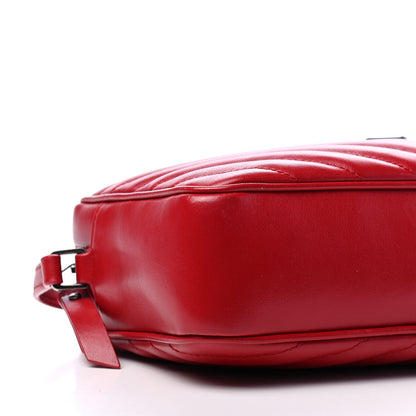 Saint Laurent Calfskin Matelasse Monogram Lou Camera Bag Rouge Eros 8 of 9
