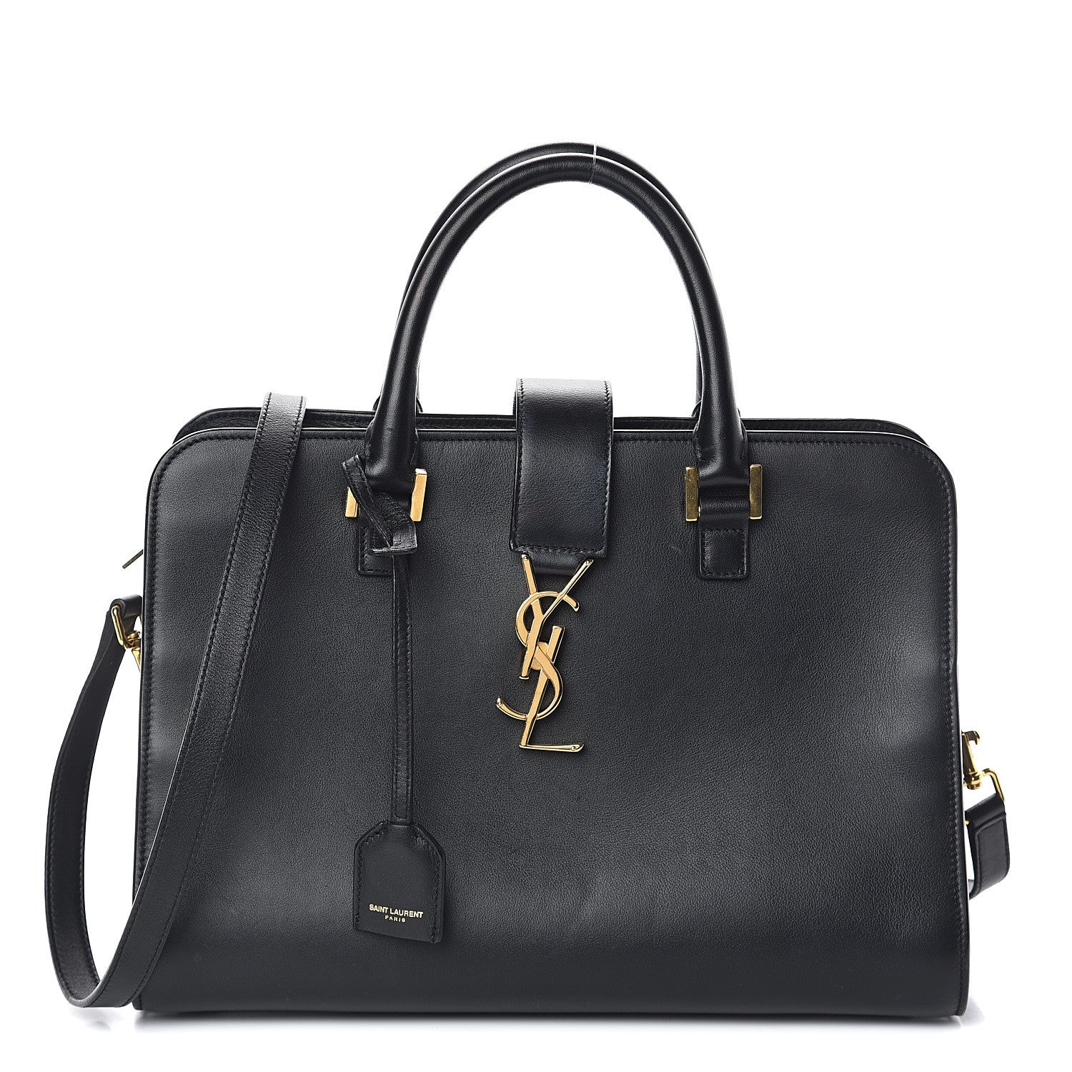 Saint Laurent Calfskin Small Monogram Cabas Black 1 of 8