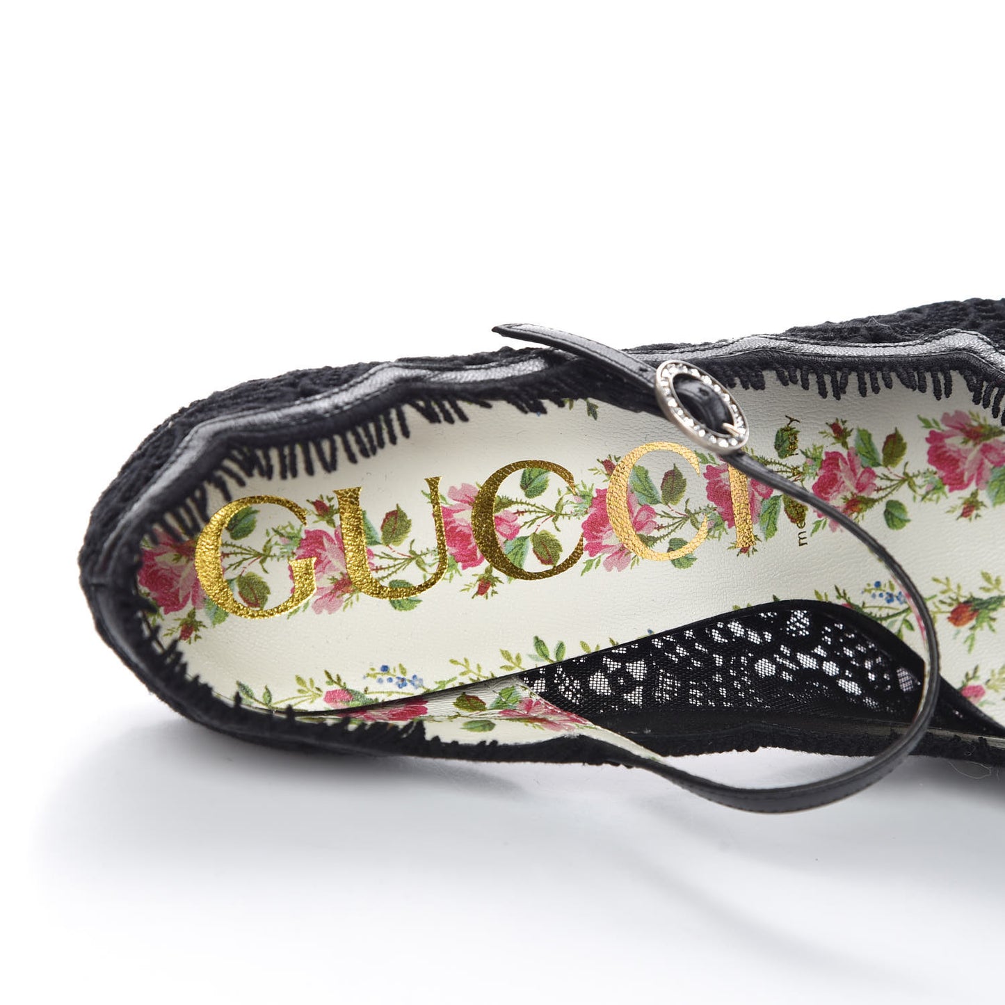 Lace Pizzo Venice Pumps 38.5 Black