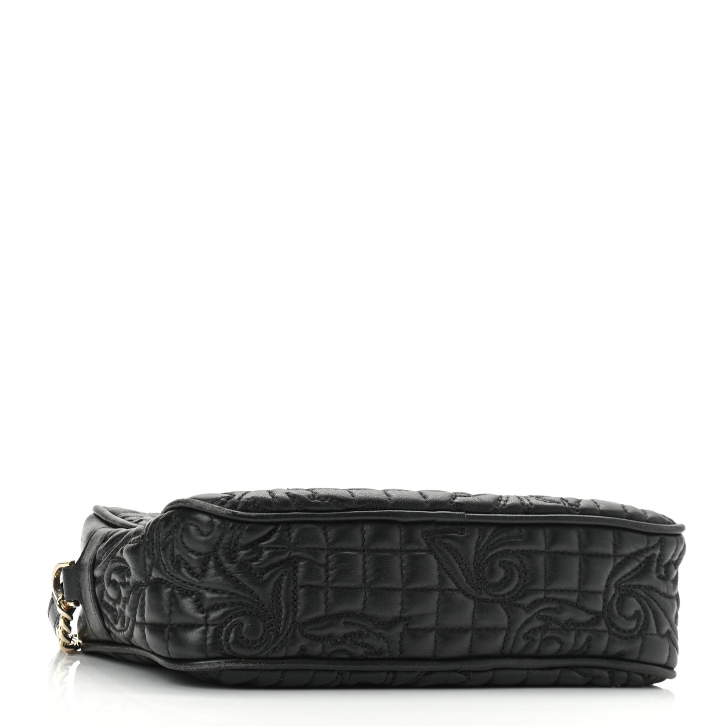 Nappa Quilted Medusa Camera Bag Black