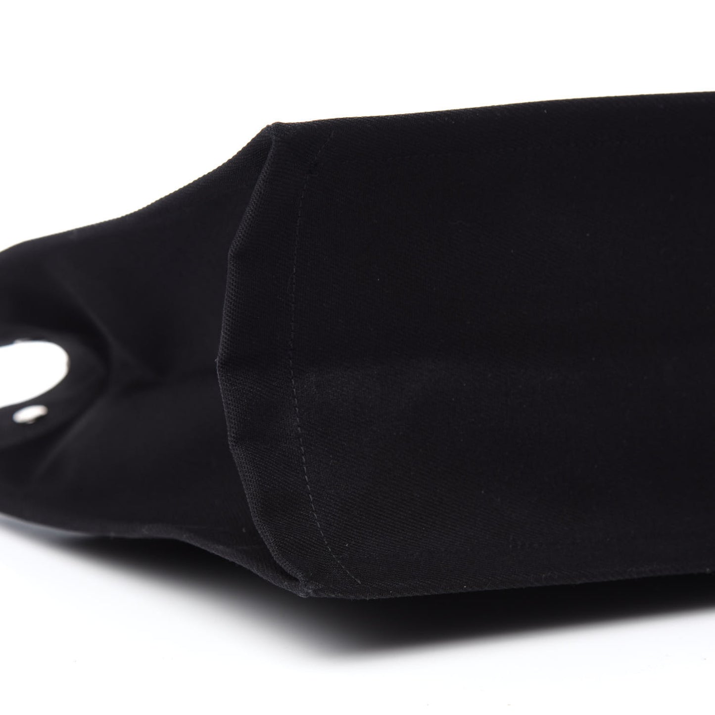 Linen Calfskin Rive Gauche Tote Black