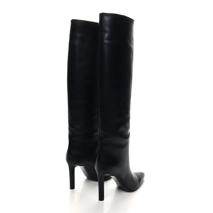 Saint Laurent Smooth Calfskin 90 Kidd Knee High Boots 39 Black 4 of 9