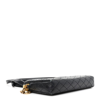 Saint Laurent Lambskin Quilted Gaby Zipped Pouch Black 4 of 10