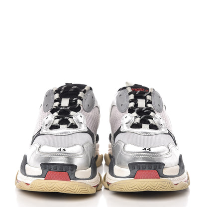 Balenciaga Mesh Nubuck Mens Triple S Sneakers 44 Black Argent 2 of 8