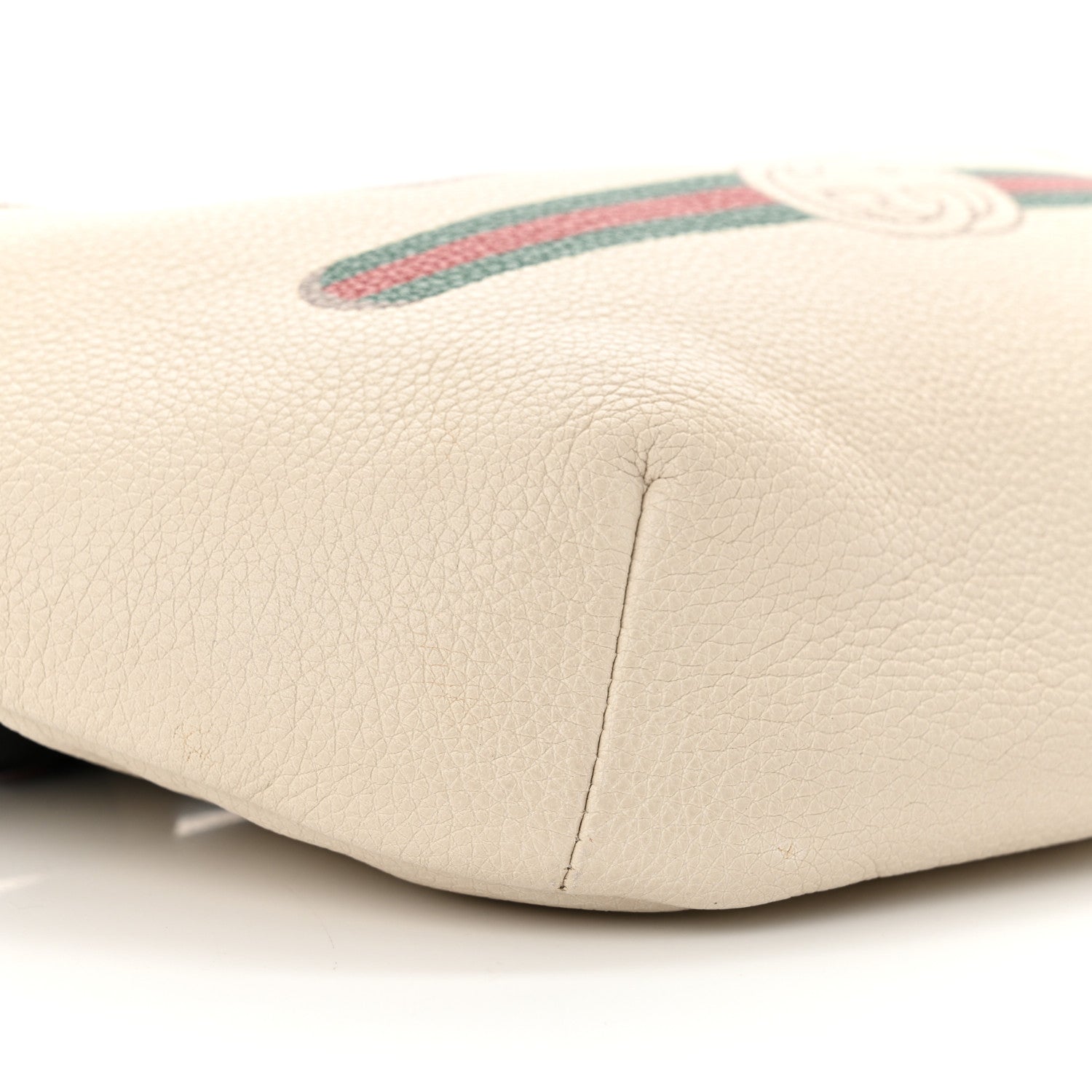 Gucci Grained Calfskin Logo Belt Bag White 9 of 12