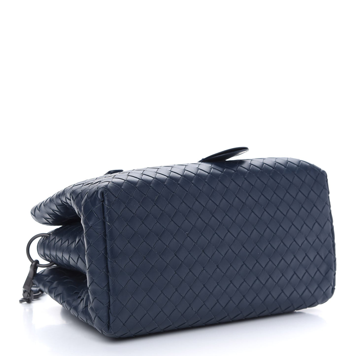 Calfskin Intrecciato Mini Roma Navy