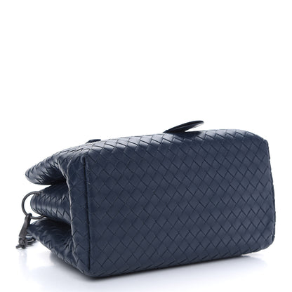 Bottega Veneta Calfskin Intrecciato Mini Roma Navy 4 of 8